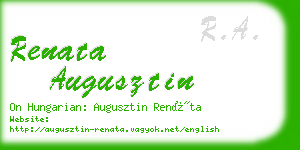 renata augusztin business card